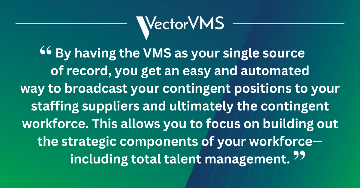 Taken separately, a VMS, HRIS, ATS, and an LMS will help you make important talent management decisions in isolation. However, further possibilities are unlocked when you use these systems together.