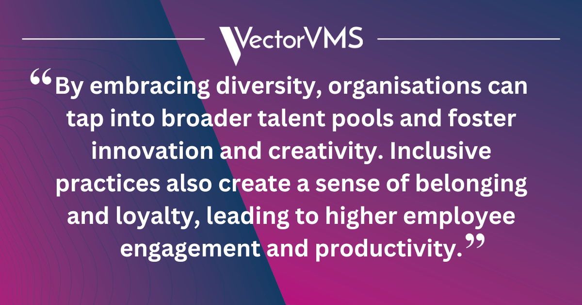 By embracing diversity, organisations can tap into broader talent pools and foster innovation and creativity. Inclusive practices also create a sense of belonging and loyalty, leading to higher employee engagement and productivity.